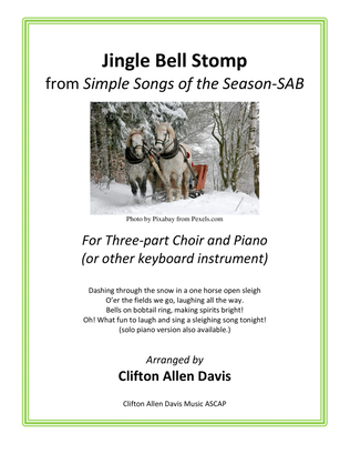 Jingle Bell Stomp for SAB choir and piano, arr. by Clifton Davis