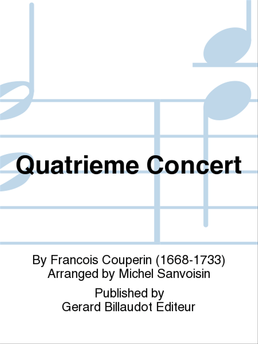 Quatrième Concert Recorder scores gallery preview page 1