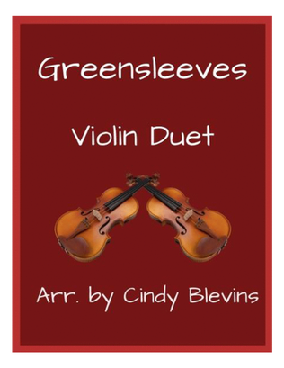 Book cover for Greensleeves, for Violin Duet