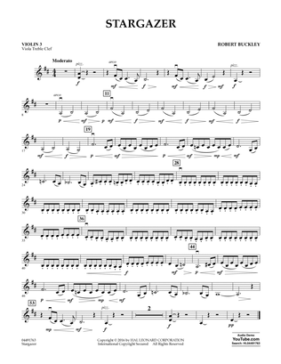 Book cover for Stargazer - Violin 3 (Viola Treble Clef)