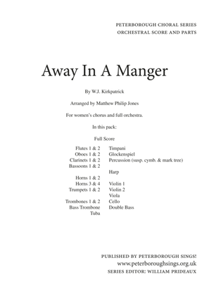 Away In A Manger SSAA Orchestral Accompaniment Score and Parts