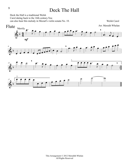 Christmas Duets for Flute & Piano:  11 Traditional Carols image number null