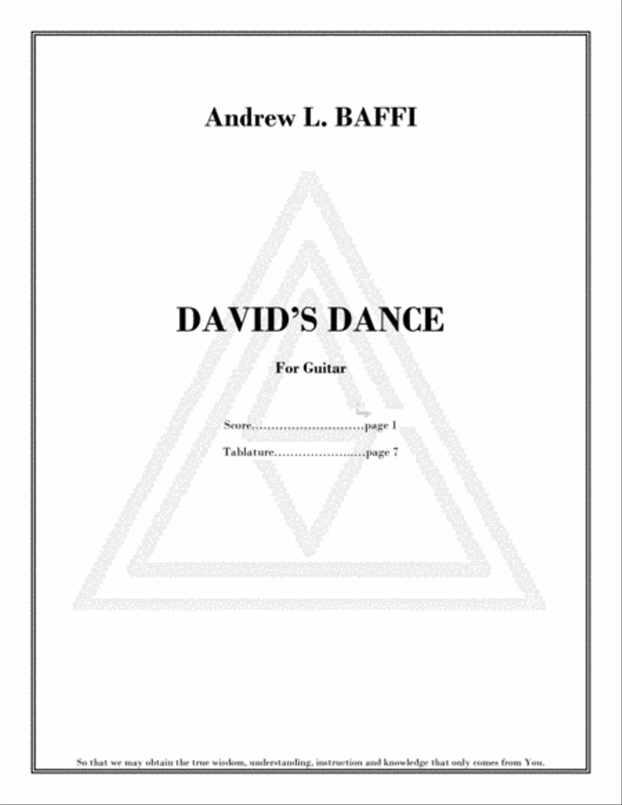DAVID'S DANCE Guitar Tablature scores gallery preview page 3