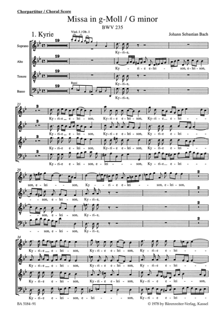 Mass g minor, BWV 235 