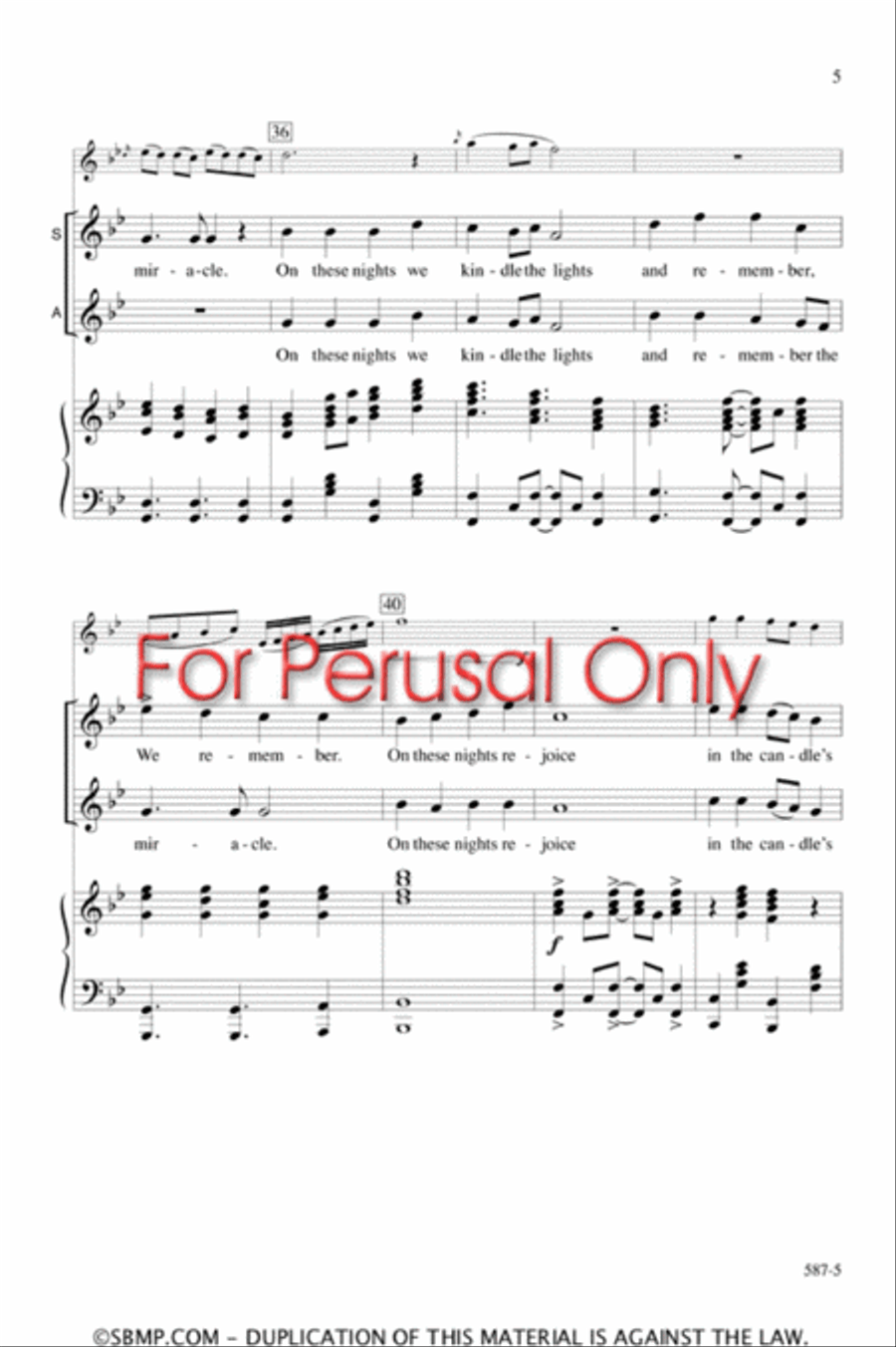 Hanerot Halalu - SSA Octavo SSA scores gallery preview page 5