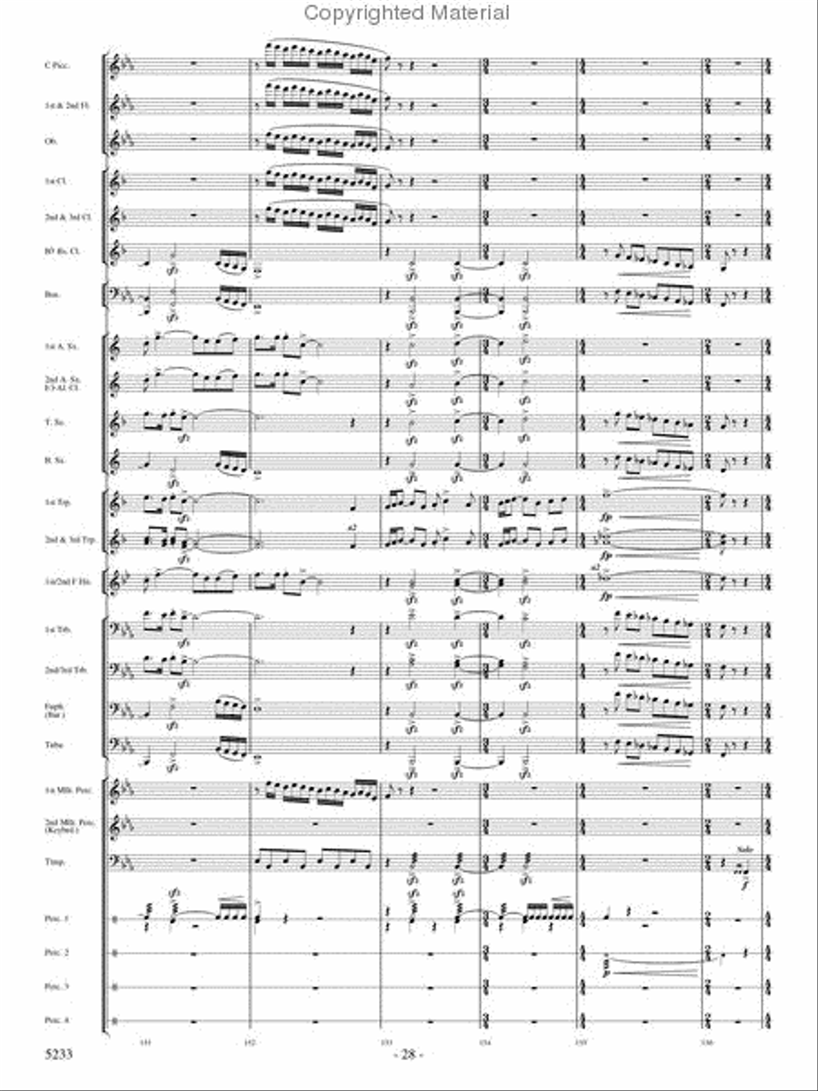 Upon These Wings Concert Band scores gallery preview page 27