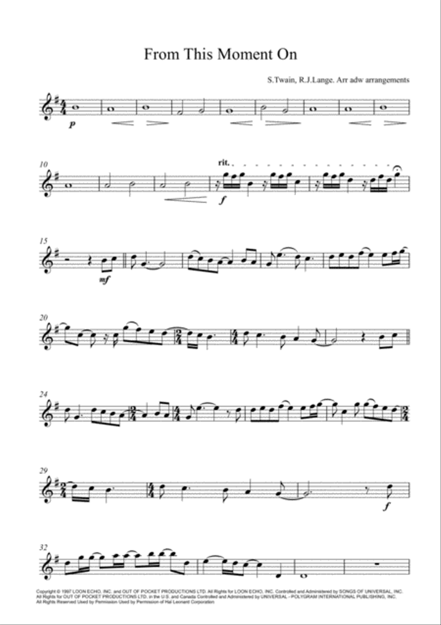 From This Moment On String Quartet scores gallery preview page 5