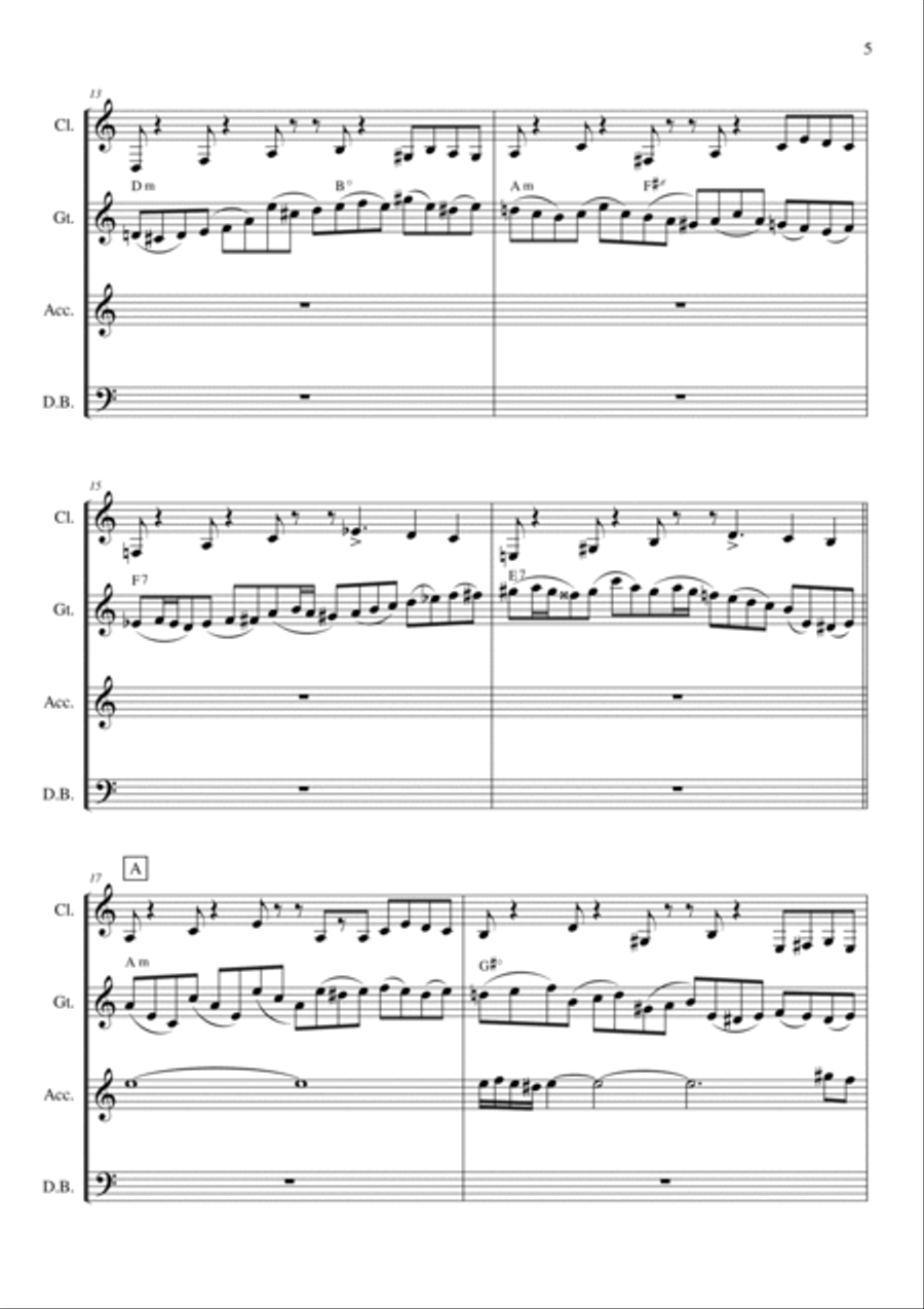 Tango Gosselin Clarinet scores gallery preview page 5