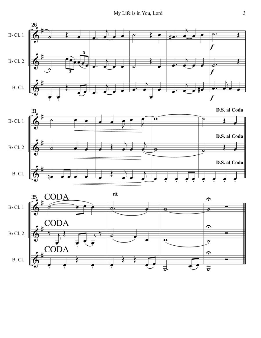My Life Is In You Lord Woodwind Trio scores gallery preview page 4