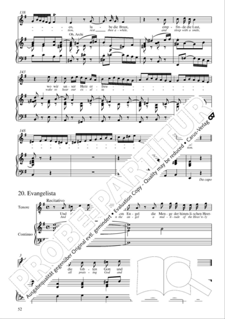 Christmas oratorio (Weihnachtsoratorium, Teile I-III) 4-Part scores gallery preview page 57