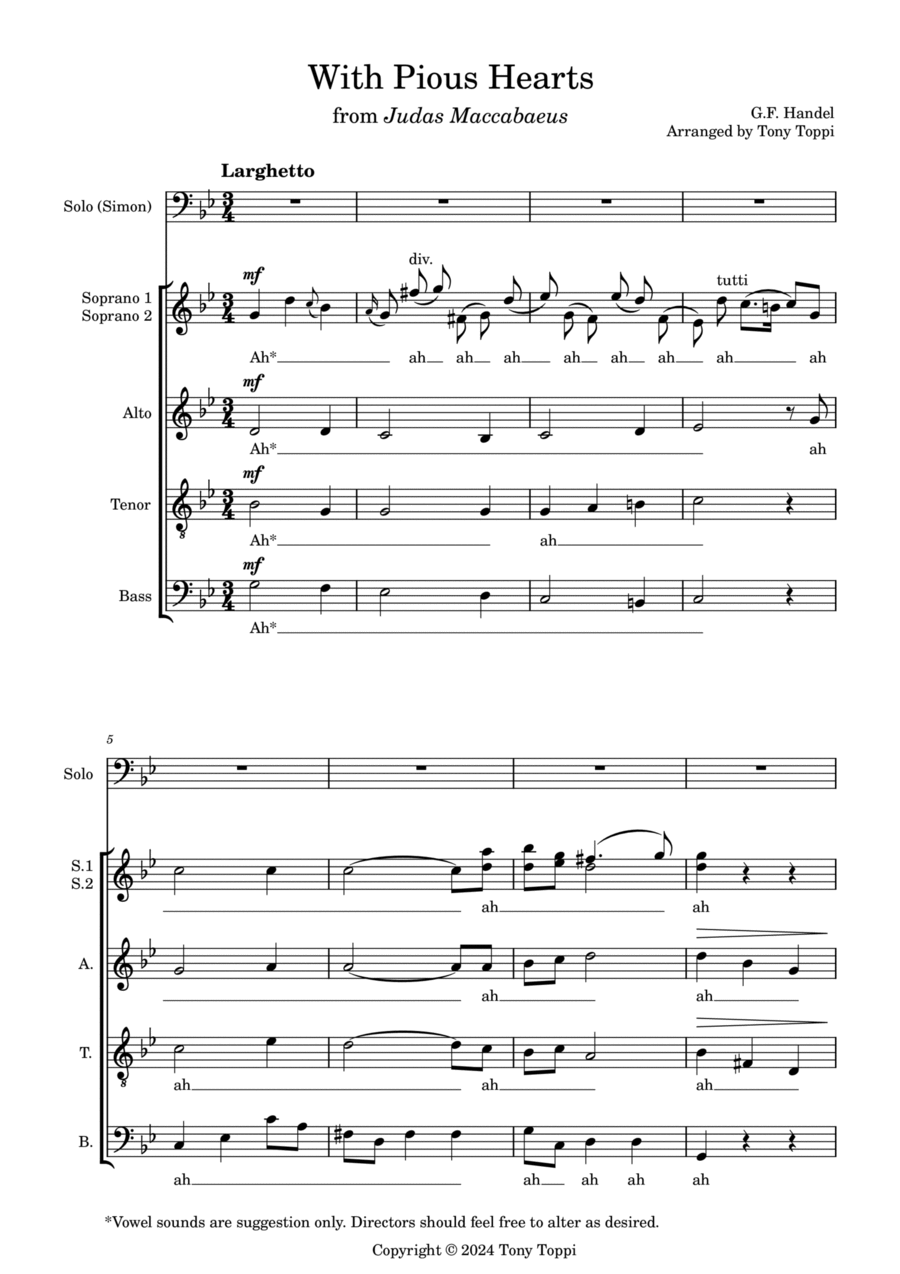 With Pious Hearts Divisi scores gallery preview page 1