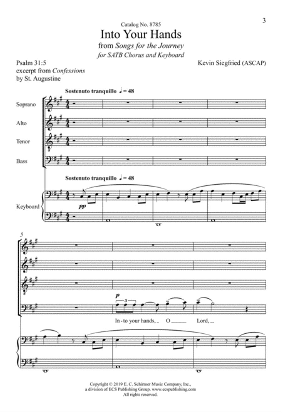 Into Your Hands 4-Part scores gallery preview page 2