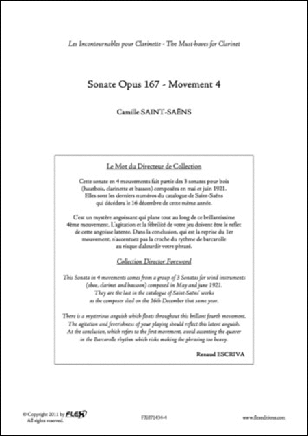 Sonata Opus 167 - Mvt 4