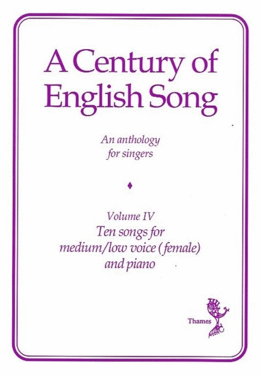 A Century Of English Song Vol 3 Med/Low Female