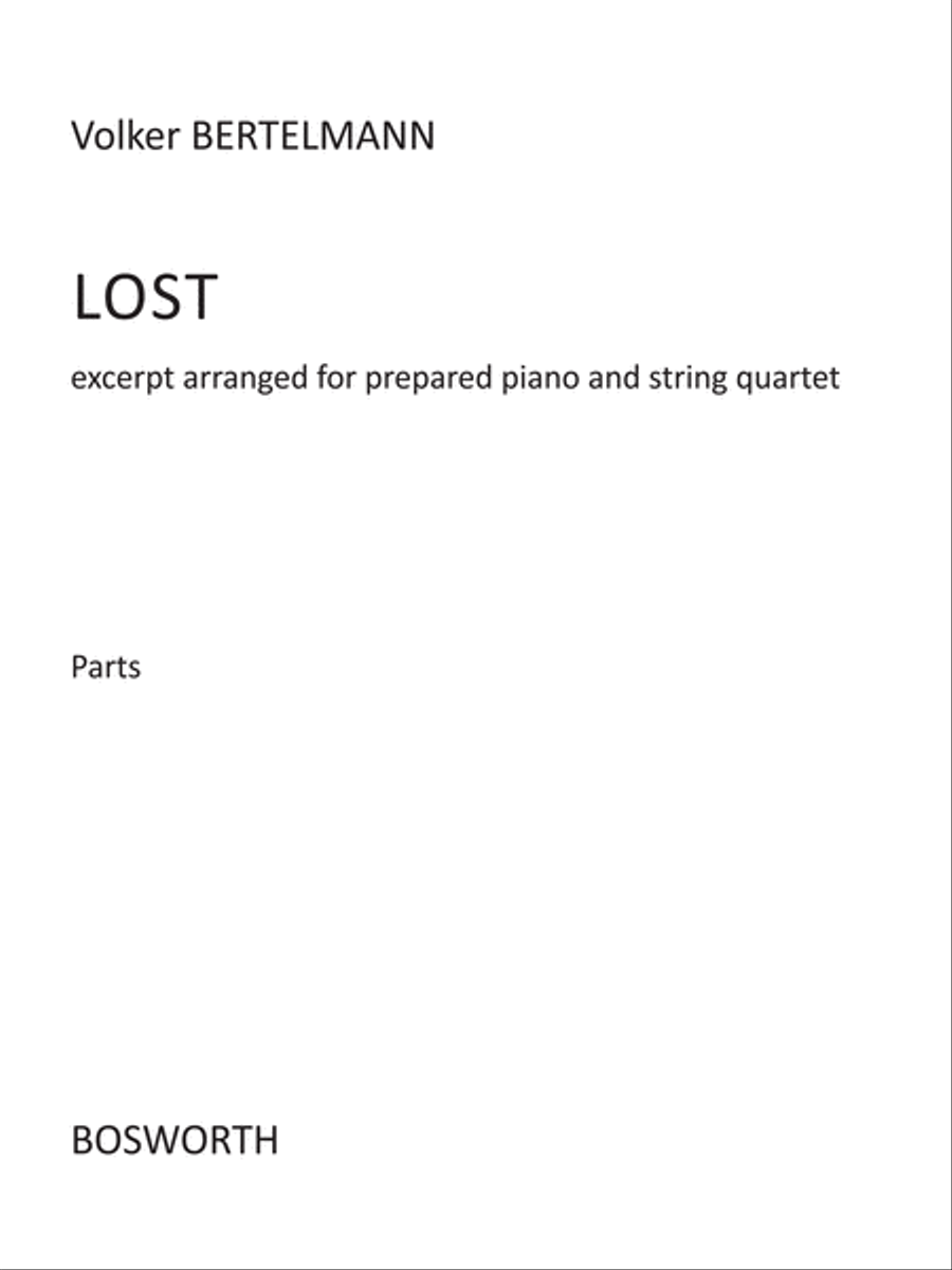 Hauschka (Bertelmann Volker) Lost (Taranczewski) Piano scores gallery preview page 1