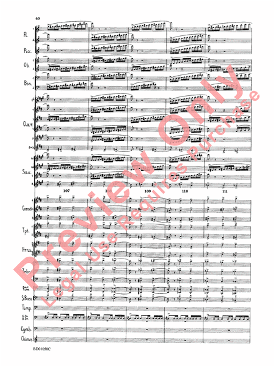 Trittico Concert Band scores gallery preview page 43