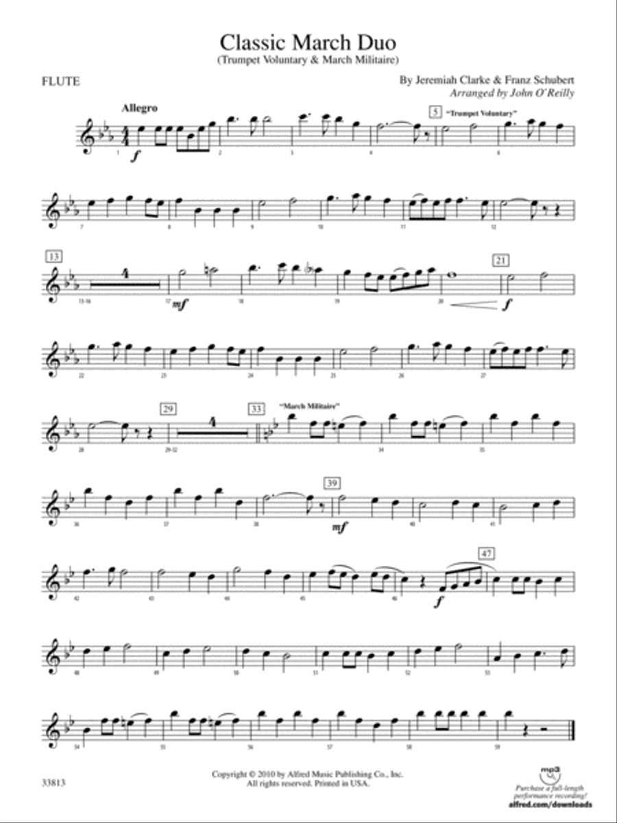 Classic March Duo: Flute Concert Band scores gallery preview page 1