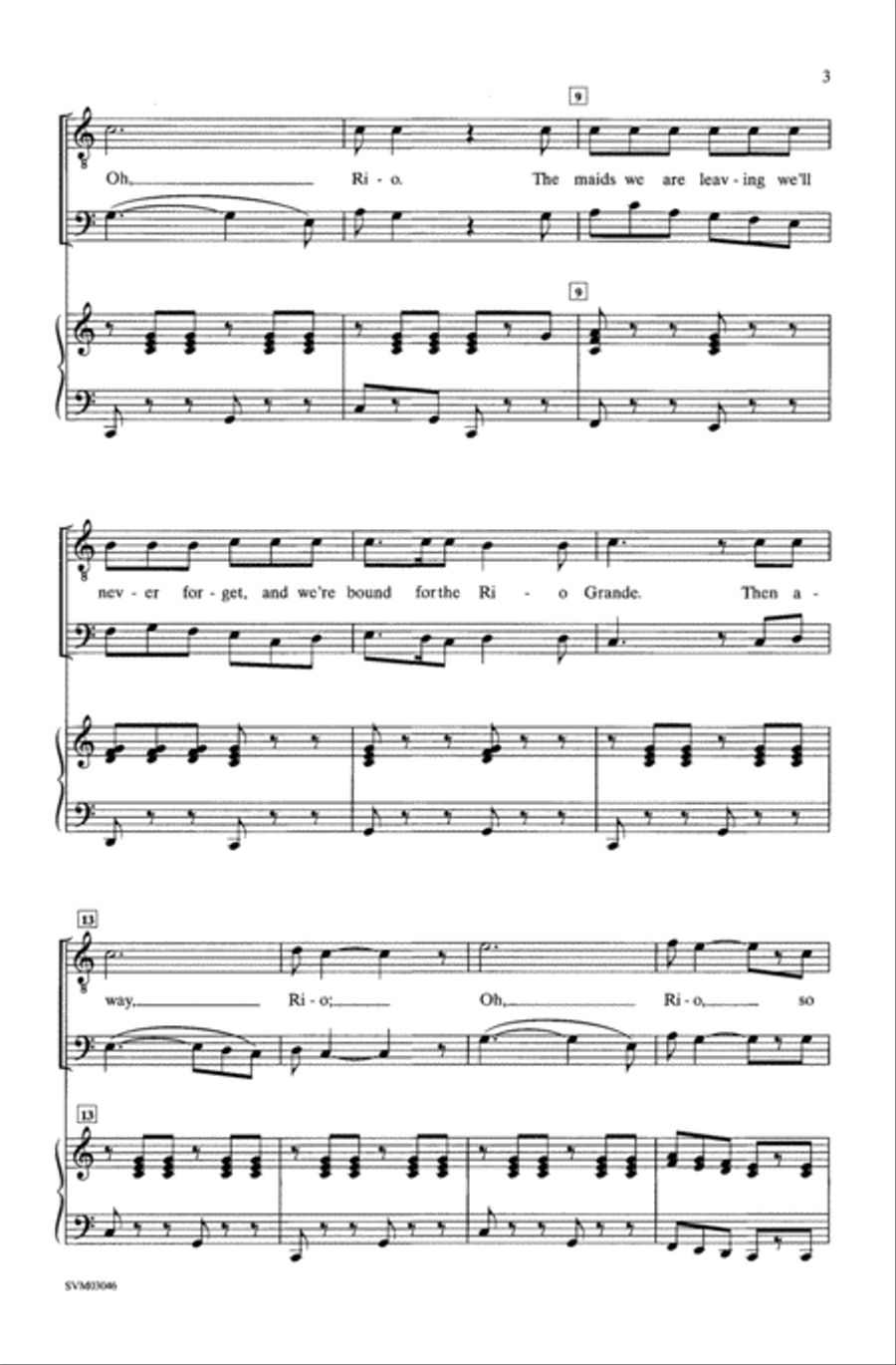 Bound for the Rio Grande Men's Choir scores gallery preview page 10