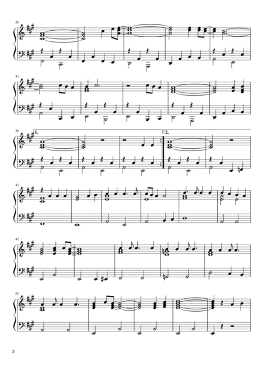 Take Me Home, Country Roads Piano Solo scores gallery preview page 2