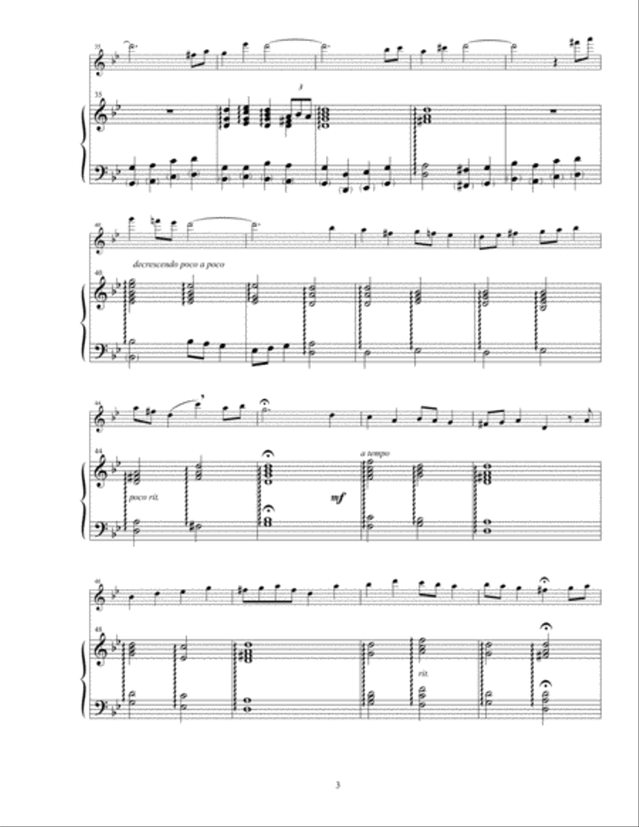 Beauty of Love (Flute and Piano) Flute Solo scores gallery preview page 3