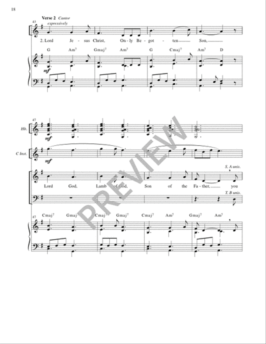 Jubilation Mass (Full Score) 4-Part scores gallery preview page 19