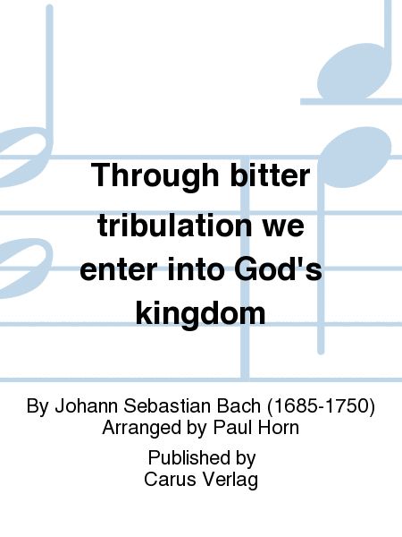 Through bitter tribulation we enter into God