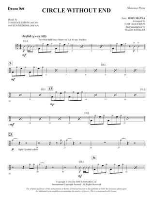 Circle Without End (arr. Tom Eggleston) - Drums
