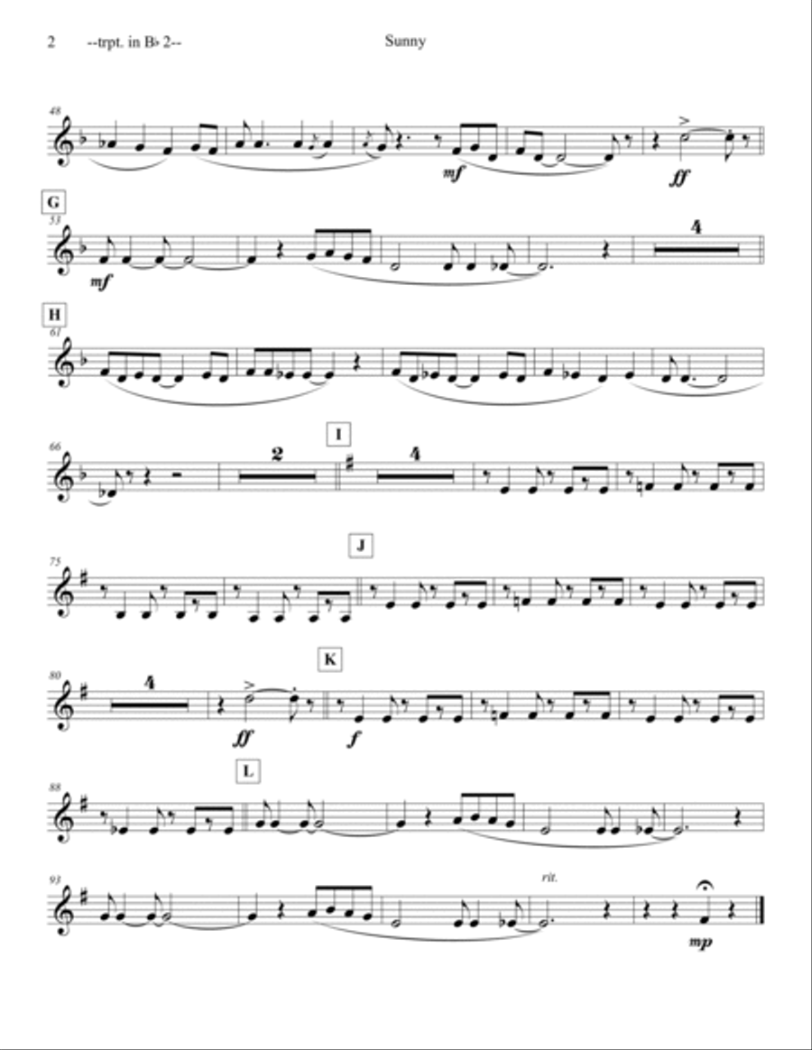 Sunny Sunny Brass Ensemble scores gallery preview page 4