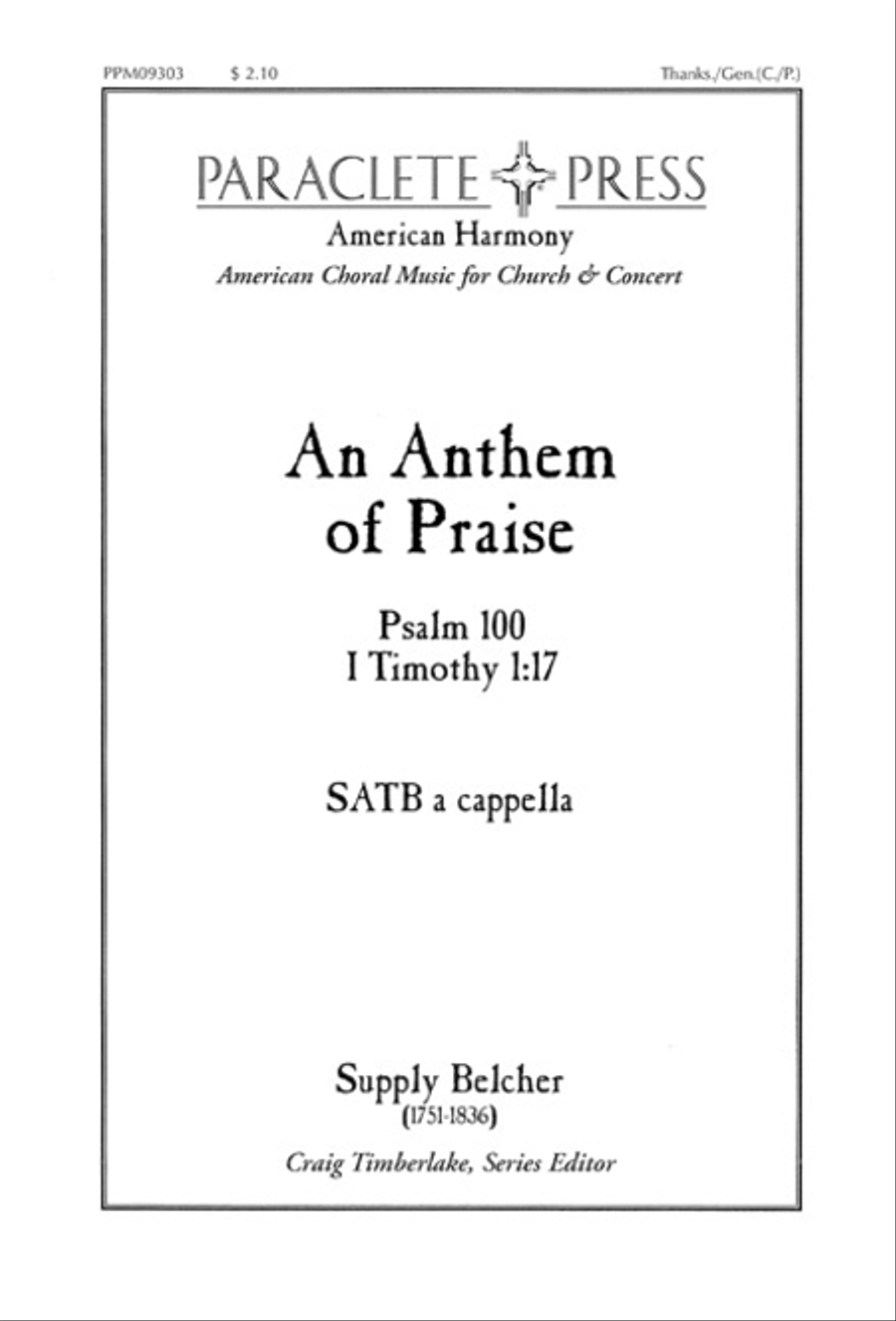 An Anthem of Praise 4-Part scores gallery preview page 1