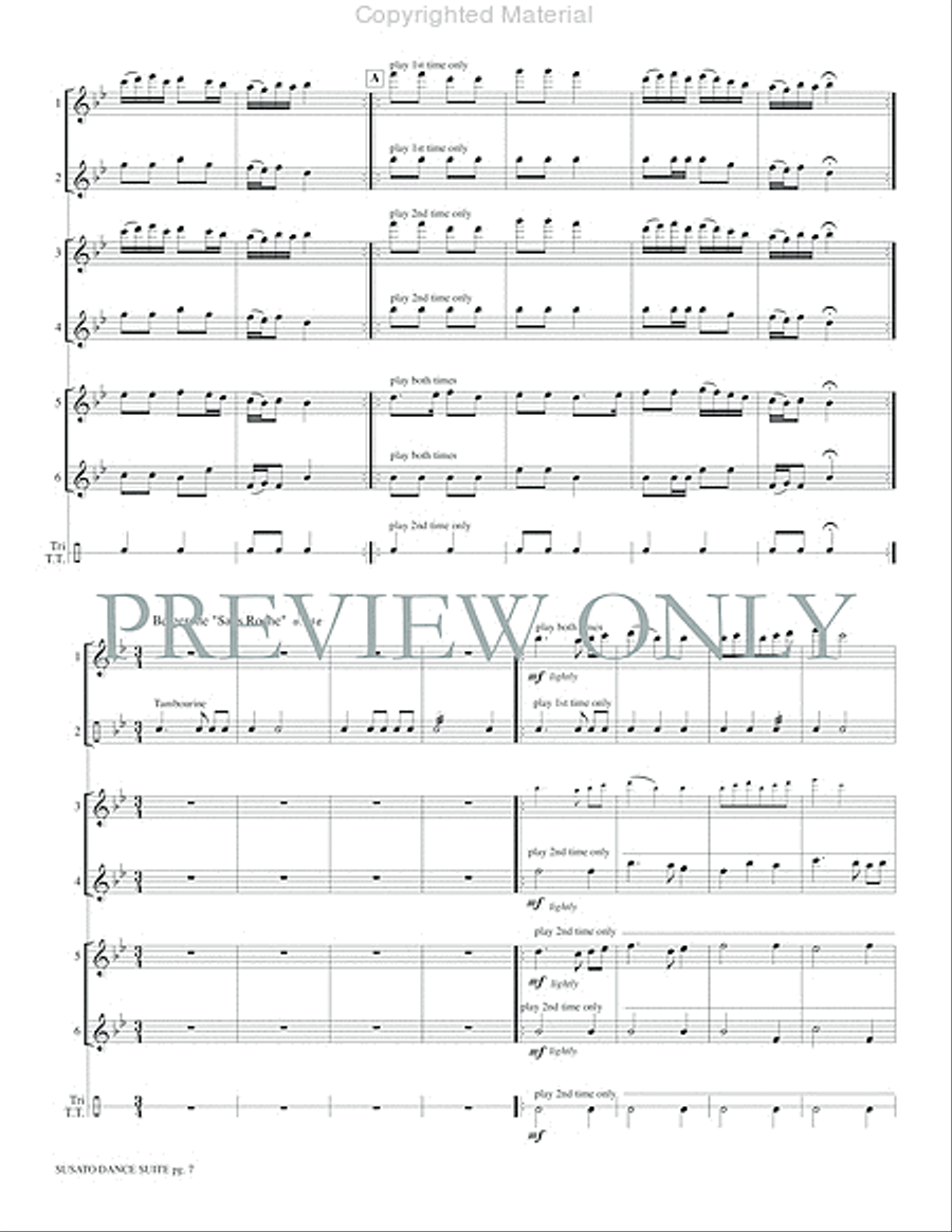 Susato Dance Suite (from Danserye) (1551) Small Ensemble scores gallery preview page 9