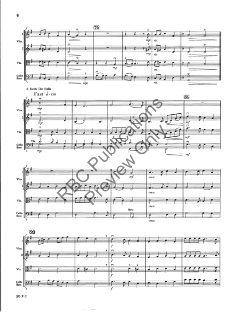 Holiday Medley (Score) String Orchestra scores gallery preview page 7