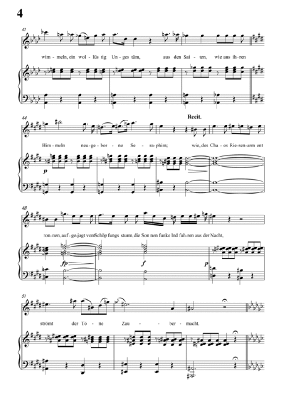 Schubert-Laura am Klavier(Laura at the Piano),D.388 in bA for Vocal and Pno Voice scores gallery preview page 5