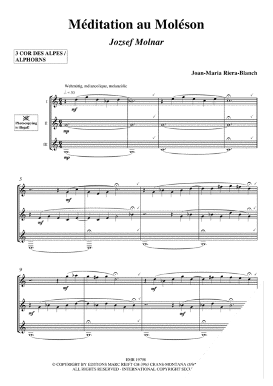 4 Trios & Meditation au Moleson Alphorn scores gallery preview page 4