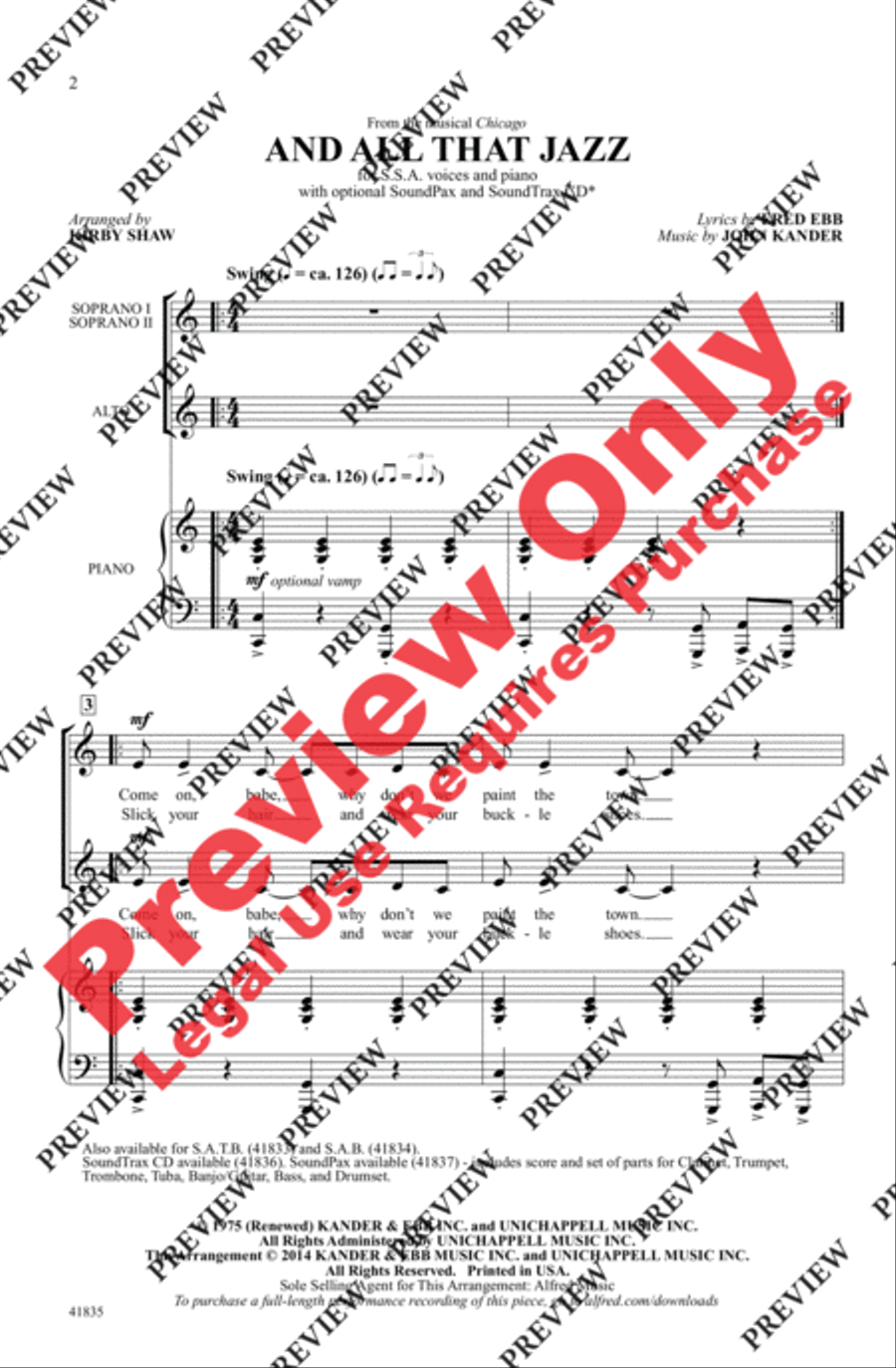 And All That Jazz Women's Choir scores gallery preview page 2