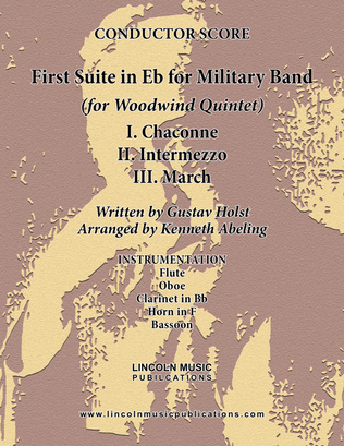 Book cover for Holst - First Suite for Military Band in Eb (for Woodwind Quintet)