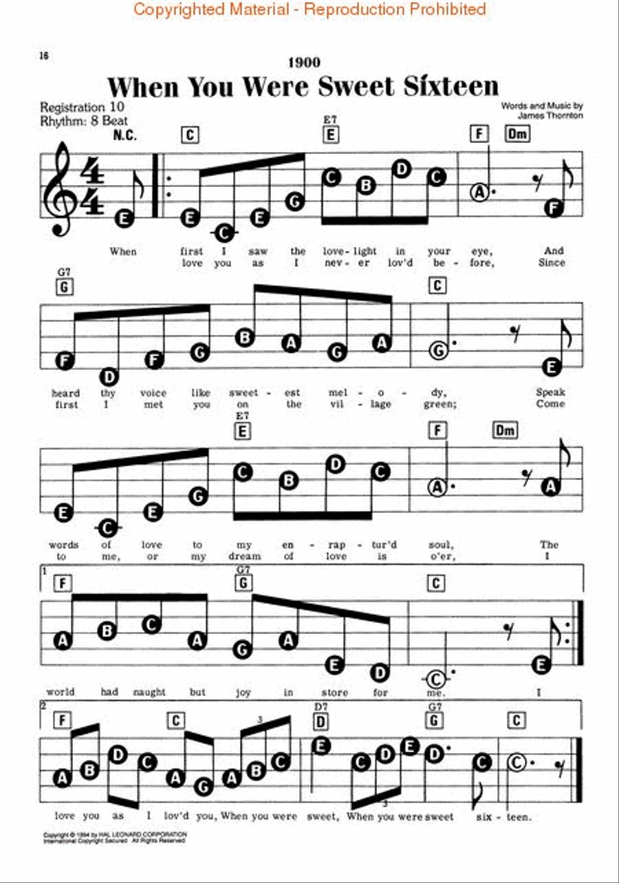 One Hundred Years of Song Electronic Keyboard scores gallery preview page 2