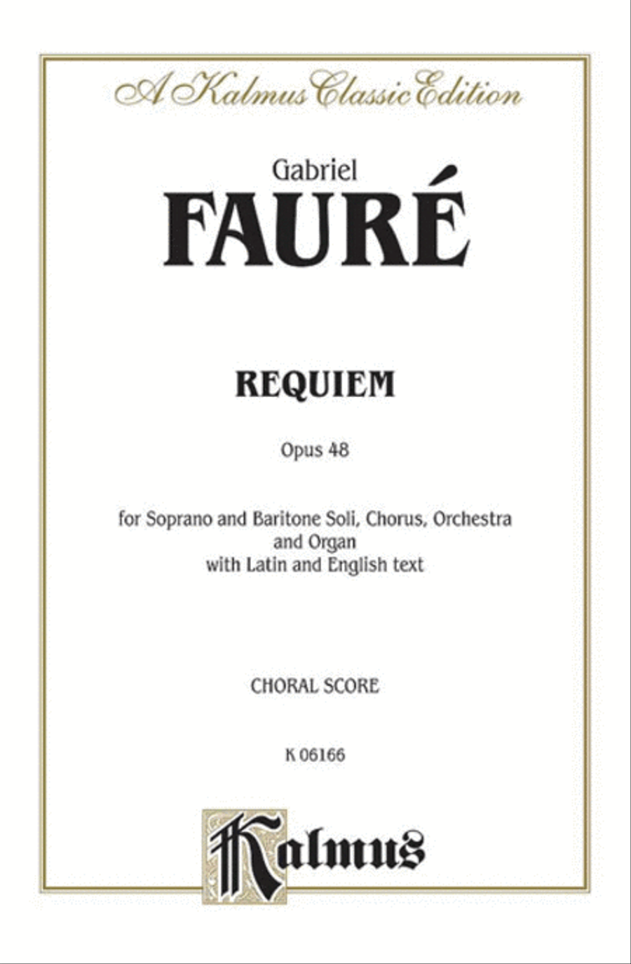 Requiem, Op. 48 Requiem, Op. 48 4-Part scores gallery preview page 1