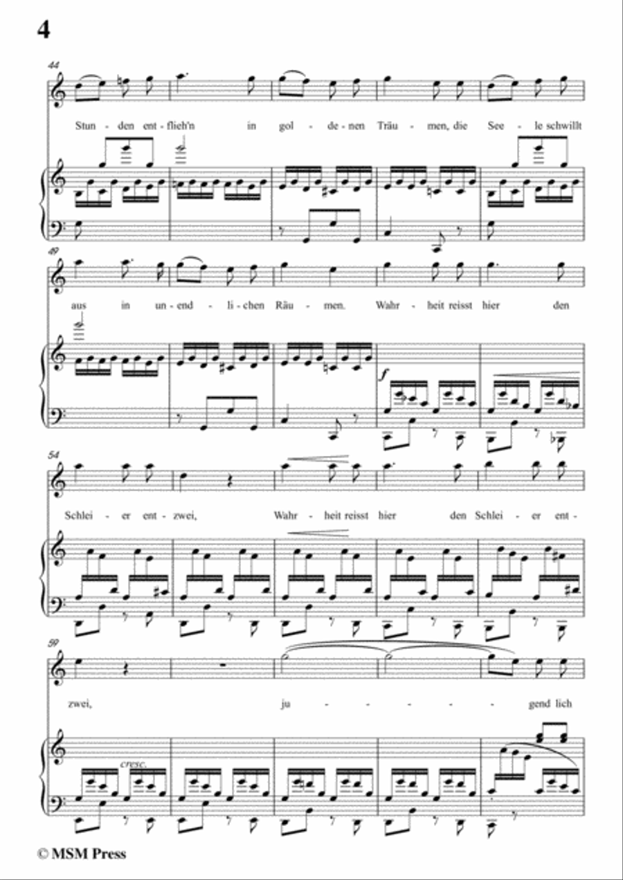 Schubert-Elysium,D.584,in G Major,for Voice&Piano Voice scores gallery preview page 6