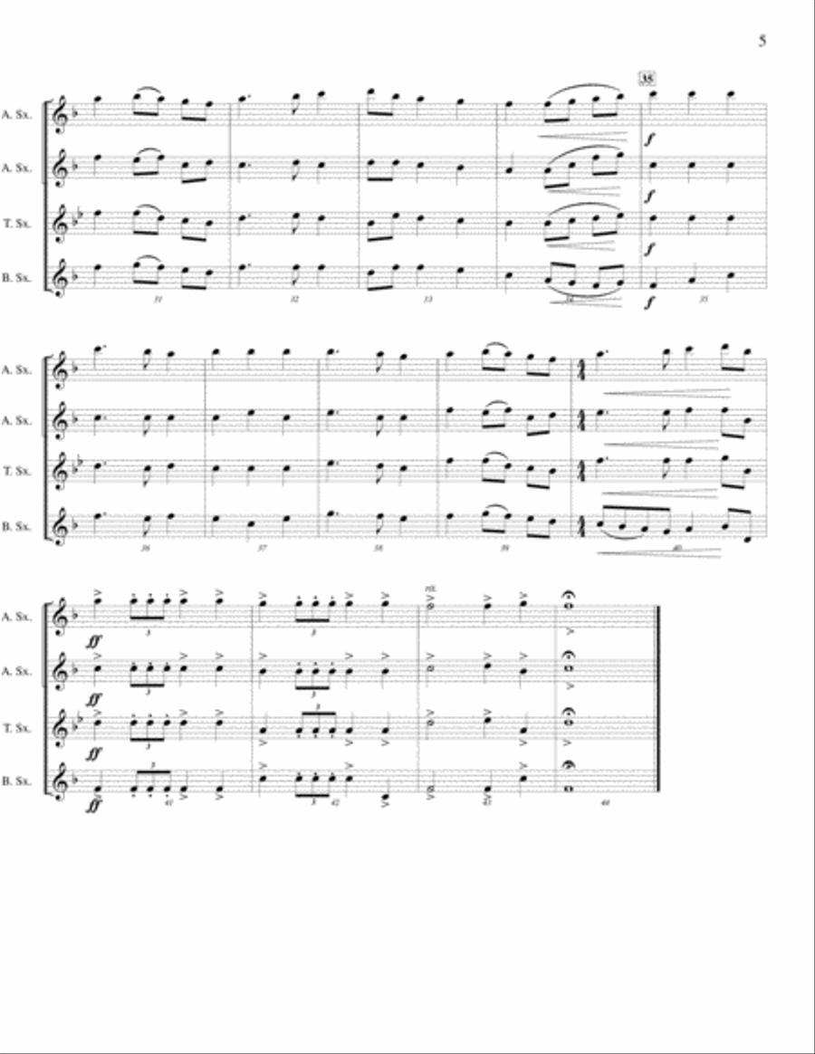 God Save the Queen (My Country Tis of Thee) Woodwind Quartet scores gallery preview page 5