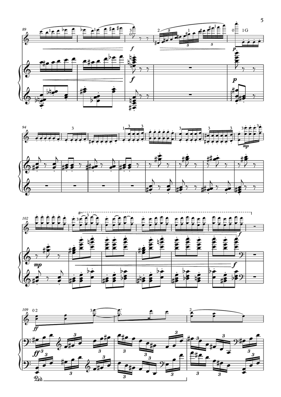 Ravel Gaspard de la Nuit: Scarbo Violin Solo scores gallery preview page 5