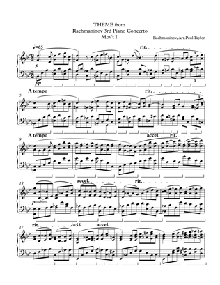 Rachmaninov 3rd concerto (Mov't 1, 2nd theme)