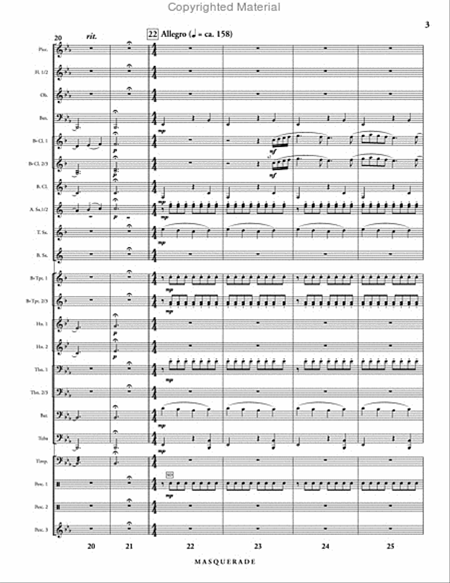 Masquerade (score & parts) Concert Band scores gallery preview page 4