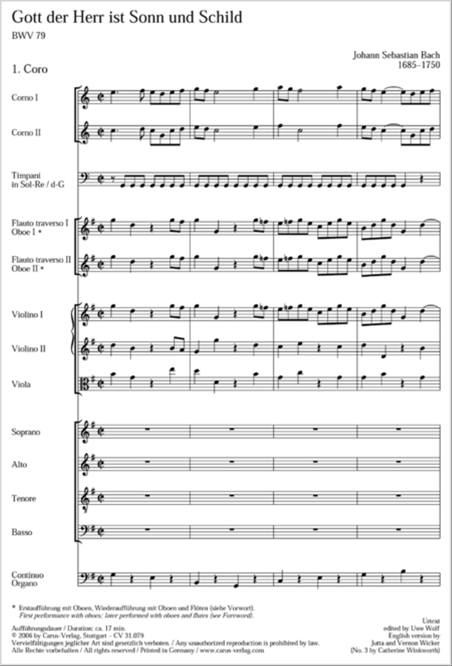 God the Lord is sun and shield (Gott, der Herr, ist Sonn und Schild) 4-Part scores gallery preview page 2