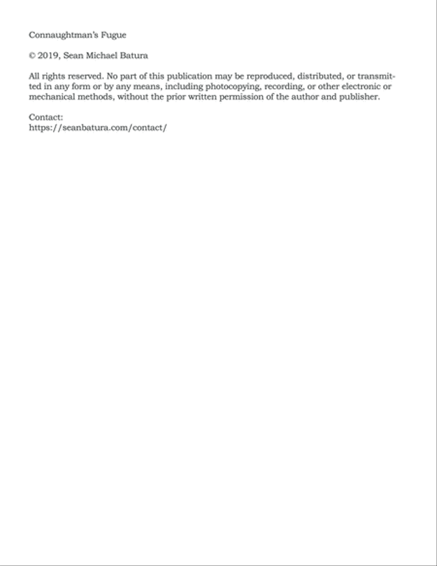 Connaughtman’s Fugue (Guitar Trio) Guitar Ensemble scores gallery preview page 2