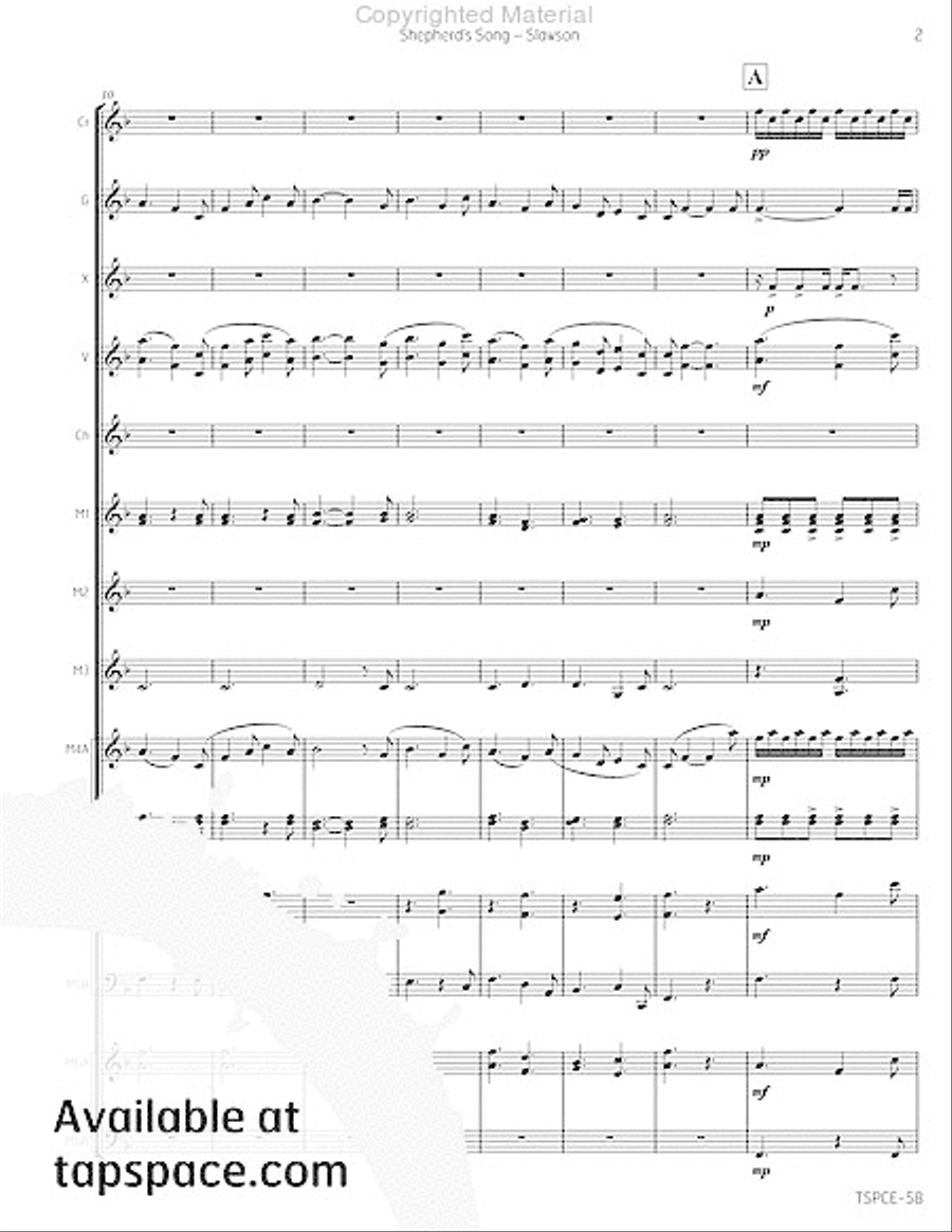 Shepherd's Song Percussion Ensemble scores gallery preview page 6