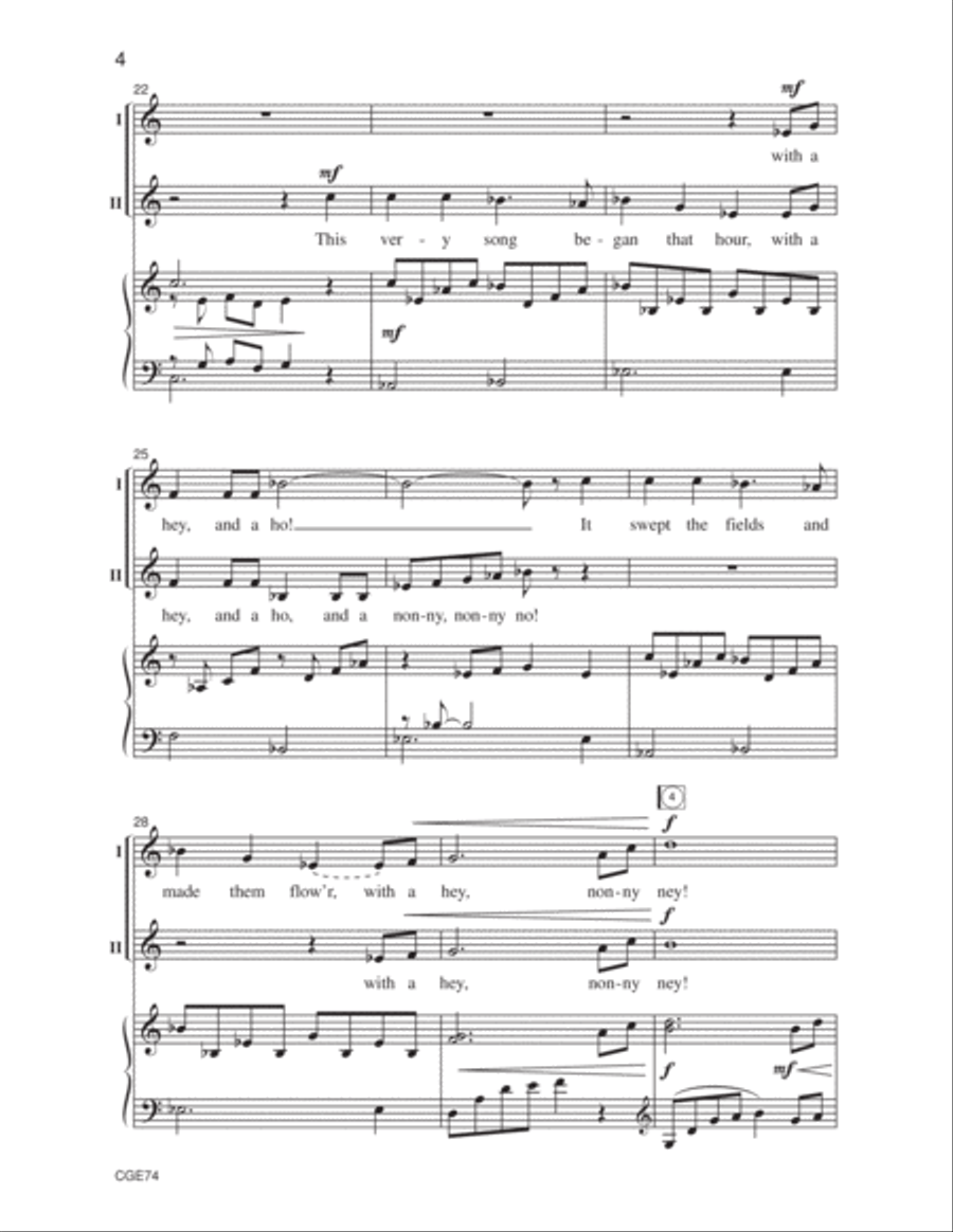 With a Hey, Ho, Nonny, Nonny No! 2-Part scores gallery preview page 4