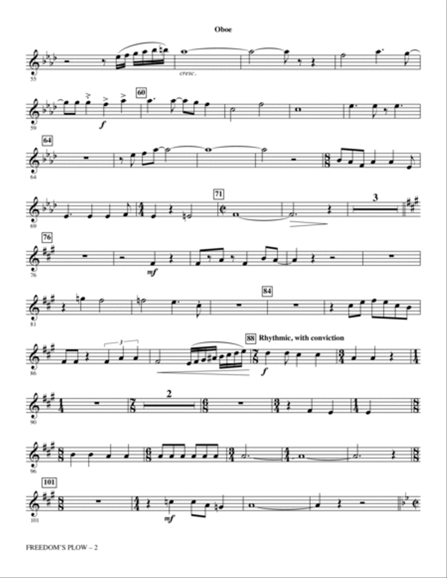 Freedom's Plow - Oboe Choir scores gallery preview page 2