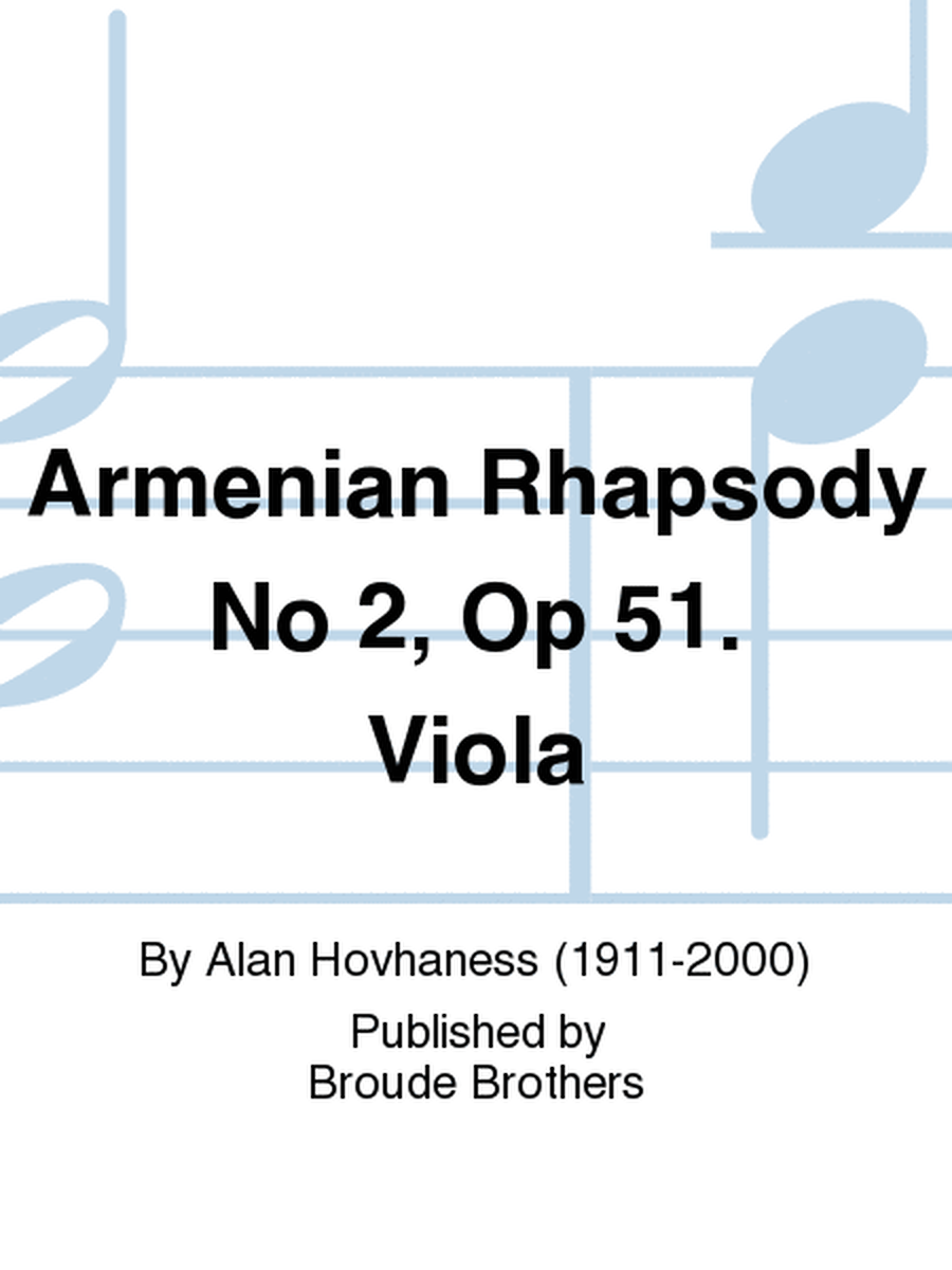 Armenian Rhapsody No. 2, Op. 51