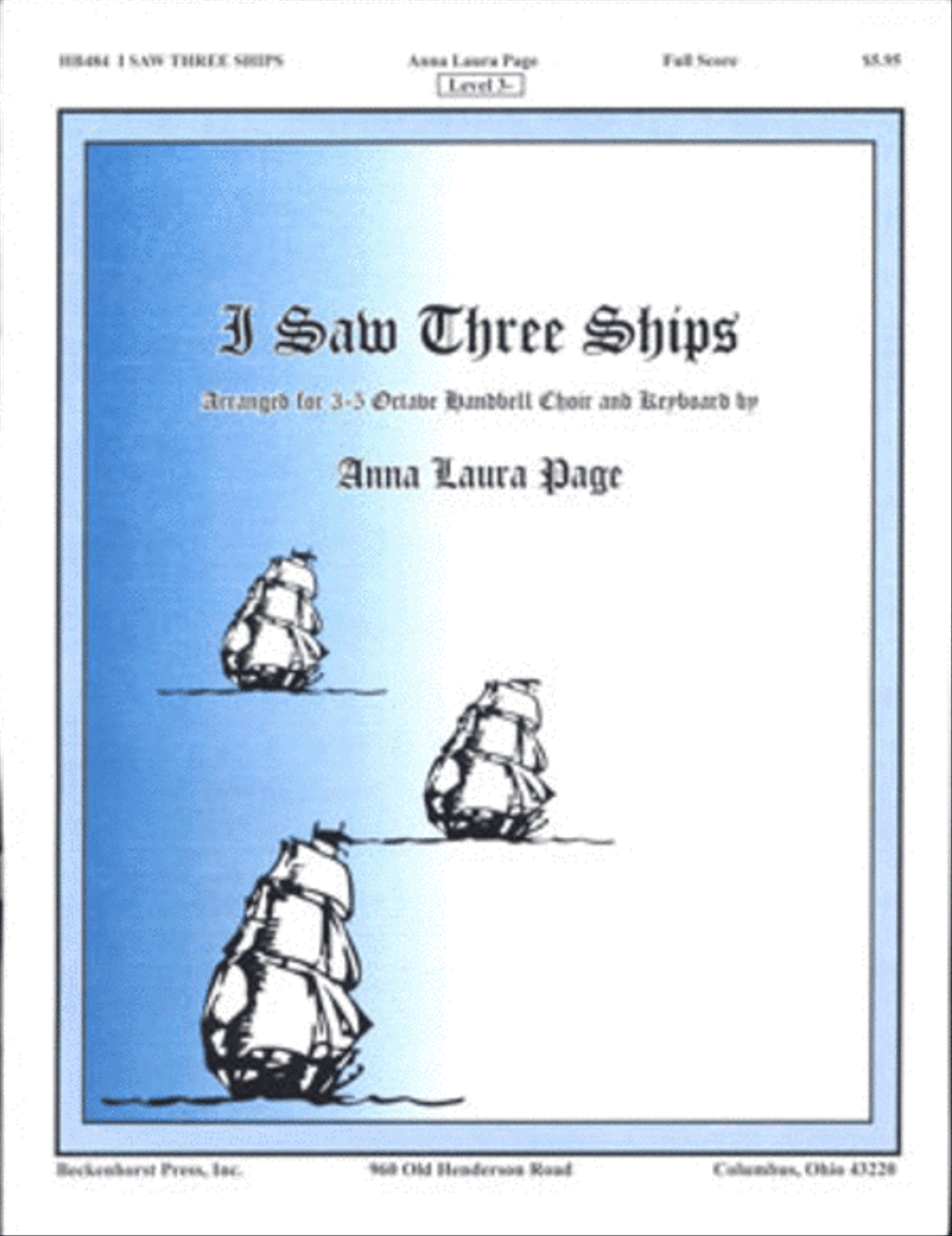 I Saw Three Ships - Page - full score Handbell Choir scores gallery preview page 1