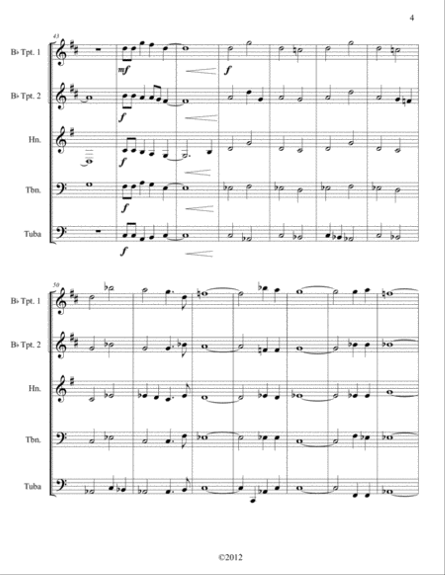 Reflection Pool Brass Quintet scores gallery preview page 6